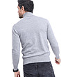 Светлосив мъжки пуловер Sandro с кашмир и коприна-1 снимка