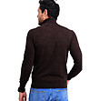 Кафяв мъжки пуловер Sandro с кашмир и коприна-1 снимка