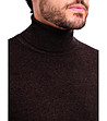 Кафяв мъжки пуловер Sandro с кашмир и коприна-3 снимка