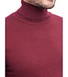 Мъжки пуловер в бордо Sandro-3 снимка