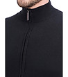 Мъжка жилетка в черно Moris с кашмир и коприна-3 снимка