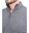Мъжка жилетка в сиво Moris с кашмир и коприна-3 снимка