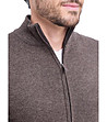 Мъжка жилетка в кафяво Moris с кашмир и коприна-3 снимка