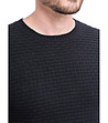 Мъжки черен пуловер с кашмир Dominik-3 снимка