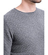 Мъжки сив пуловер с кашмир Dominik-3 снимка