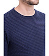 Мъжки тъмносин пуловер с кашмир Dominik-3 снимка