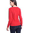 Червен дамски пуловер с кашмир и коприна Radinora-1 снимка