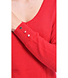 Червен дамски пуловер с кашмир и коприна Radinora-3 снимка