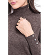 Дамски кафяв пуловер с кашмир Lisette-3 снимка