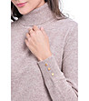 Дамски бежов пуловер с кашмир и коприна Lisette-3 снимка