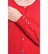 Червена дамска жилетка с кашмир и коприна Zosia-3 снимка
