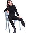 Черен дамски пуловер с кашмир Carla-2 снимка