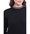Черен дамски пуловер с кашмир Carla-3 снимка