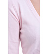 Розов дамски пуловер тип прегърни ме Kerry-3 снимка