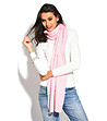 Розов дамски шал с плетеници Irosa-0 снимка