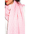 Розов дамски шал с плетеници Irosa-1 снимка