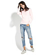Дамски пуловер с висока яка в розово Tera-2 снимка