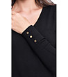 Дамски пуловер в черно с кашмир Tilina-3 снимка