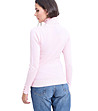 Розов дамски поло пуловер с изчистен дизайн Rikarda-1 снимка