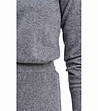 Стилен дамски пуловер в сиво Vedena-2 снимка