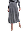 Елегантна пола в сиво с кашмир и коприна Denia-0 снимка
