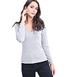 Стилен дамски пуловер в сив цвят Zenda-0 снимка