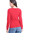 Стилен дамски пуловер в червен цвят Zenda-1 снимка