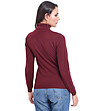 Дамски пуловер в цвят бордо Daiana-1 снимка