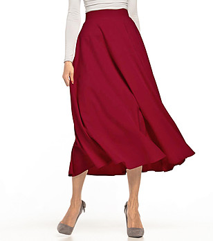 Елегантна пола в бордо снимка