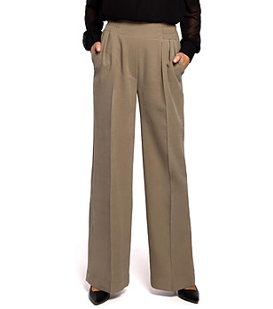 Дамски панталон в цвят каки Keila снимка