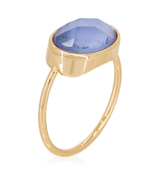 Дамски пръстен в златисто и синьо Lisa снимка