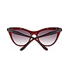 Дамски слънчеви очила тип котешко око в червено Horisone-3 снимка