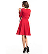 Стилна памучна рокля в червено-1 снимка