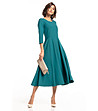 Зелена рокля с миди дължина-0 снимка