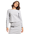 Дамска памучна блуза в сиво-0 снимка