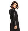Дамска памучна блуза в черно-1 снимка