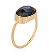 Златист дамски пръстен с лабрадорит Lisa-0 снимка