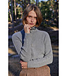 Сив дамски пуловер с памук и мерино вълна Vlada-2 снимка