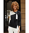 Стилен дамски пуловер в черно и бяло Irosa-2 снимка