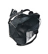 Черна дамска кожена чанта с пискюл Libby-3 снимка
