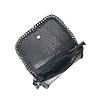 Черна дамска клъч чанта с релеф с верижка Verona-3 снимка