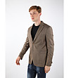 Мъжко кафяво сако на каре Adrian-3 снимка