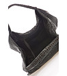 Тъмносиня дамска кожена чанта с релеф Doria-3 снимка