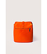 Дамска кожена чанта за рамо в оранжево Zita-1 снимка