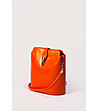 Дамска кожена чанта за рамо в оранжево Zita-2 снимка