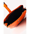 Дамска кожена чанта за рамо в оранжево Zita-3 снимка