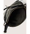 Черна кожена дамска чанта Amilia-3 снимка