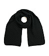 Дамски плетен шал в черно-0 снимка