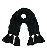 Черен дамски плетен шал-0 снимка