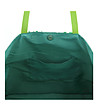 Бяла дамска чанта със зелен принт-4 снимка